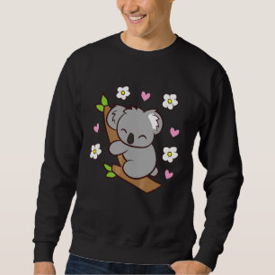 Koala Cute Koala Bear With Flowers Australia Koala Sweatshirt
