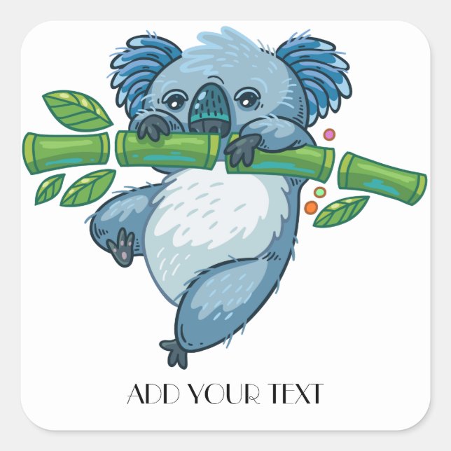Koala Cuties Square Sticker (Front)