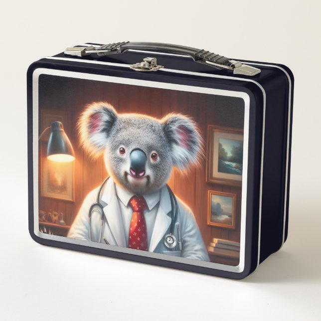 Koala Doctor Metal Lunch Box (Front)