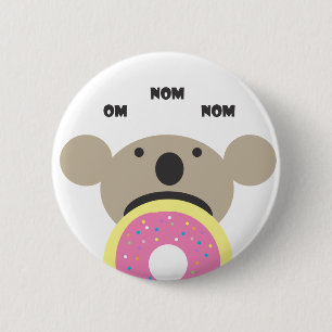 Koala Doughnut Diet 2 Inch Round Button