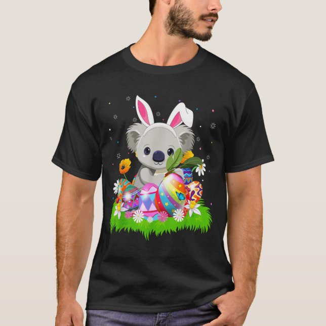 Koala Easter Egg Hunt Bunny Ear Koala Easter Sunda T-Shirt (Front)