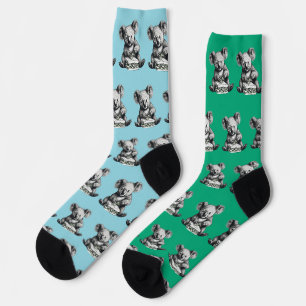 Koala eating a sandwich Cute Bear Socks