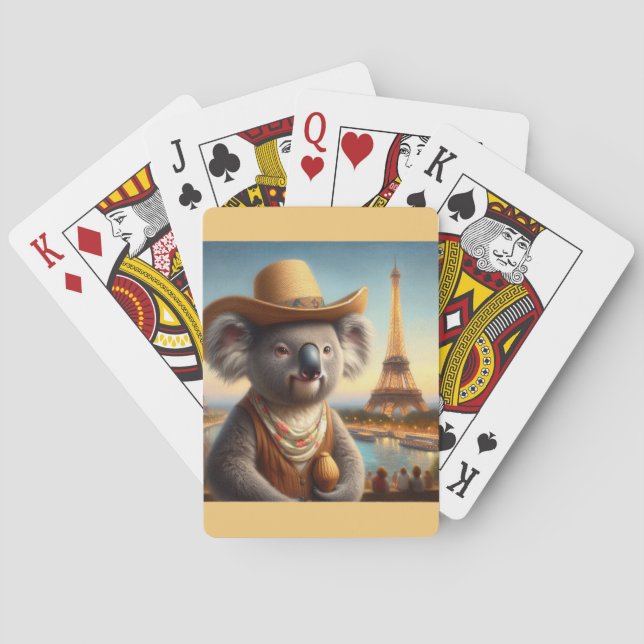 Koala Eiffel Tower Playing Cards (Back)