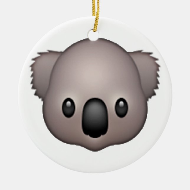 Koala - Emoji Ceramic Ornament (Front)