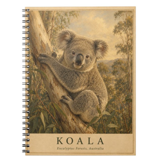 Koala Eucalyptus Forest VINTAGE Notebook (Front)