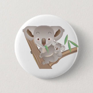 Koala Family 2 Inch Round Button
