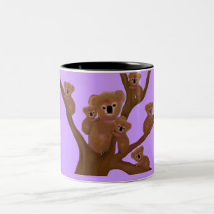 Koala Family Fun Two-Tone Coffee Mug