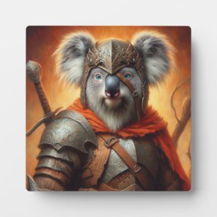 Koala Fantasy Warrior Plaque