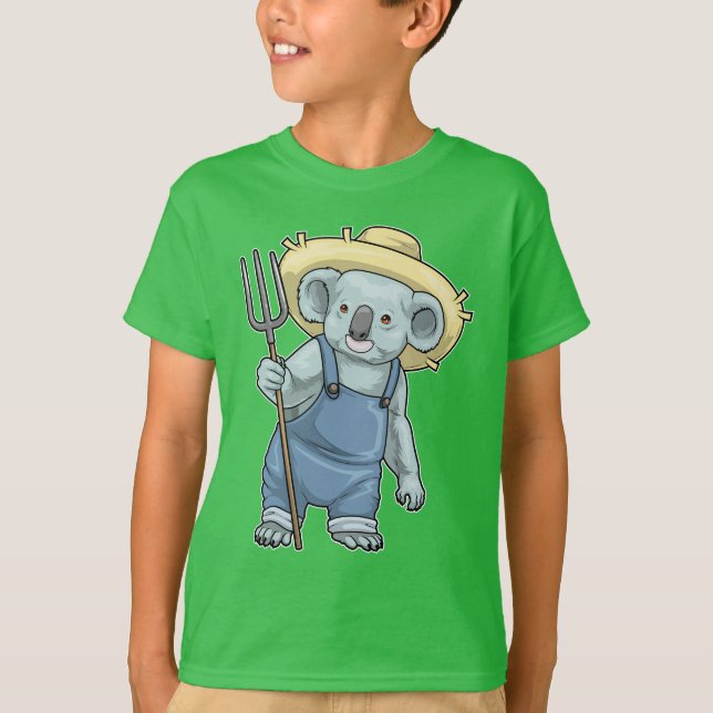 Koala Farmer Pitchfork T-Shirt (Front)
