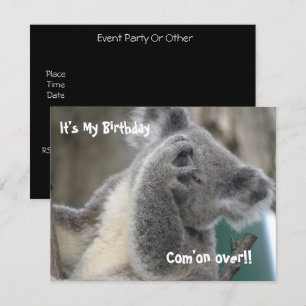 Koala fête d'anniversaire Invitation