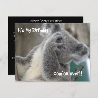 Koala fête d'anniversaire Invitation