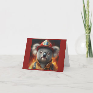Koala Firefighter Card