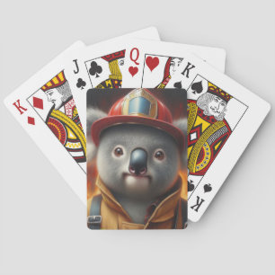 Koala Firefighter Playing Cards