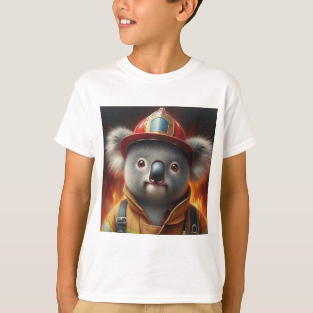 Koala Firefighter T-Shirt (Front)