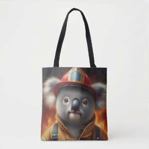 Koala Firefighter Tote Bag