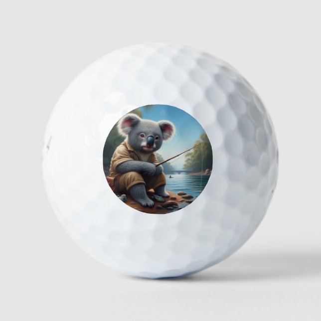 Koala Fishing Golf Balls (Front)