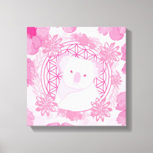 Koala Flower of life Canvas Print