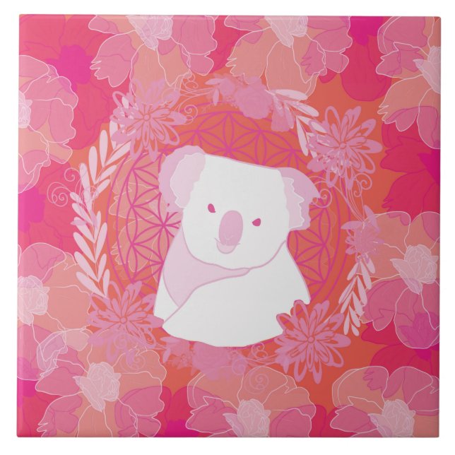 Koala Flower of life Tile (Front)