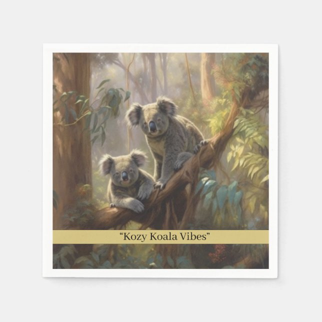 Koala Forest Dreams, custom  Napkin (Front)