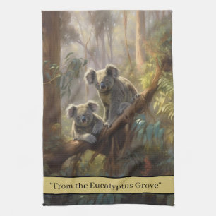 Koala Forest Dreams customizable Kitchen Towel