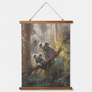 Koala Forest Dreams Hanging Tapestry