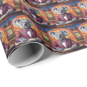 Koala Game Show Host Wrapping Paper