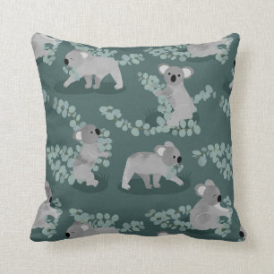Koala Gathering Throw Pillow
