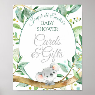 Koala Gender Neutral Baby Shower Cards and Gifts Poster