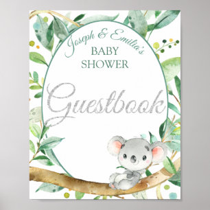 Koala Gender Neutral Baby Shower Guestbook Sign