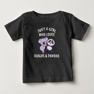 Koala Gift Women Panda Girls Cute Koala and Pandas Baby T-Shirt