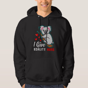 Koala Gives Koality Hugs Pun Hearts Koala Grafik Hoodie