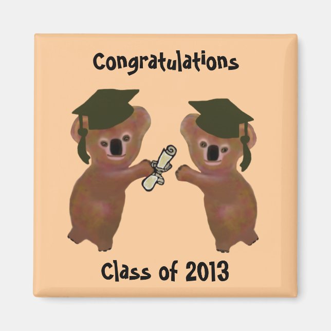 Koala Graduation Magnets (Front)