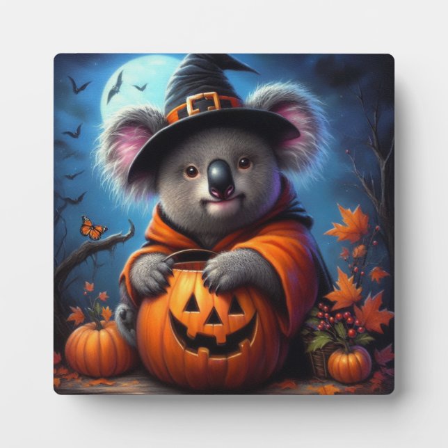 Koala Halloween Costume Plaque (Front)