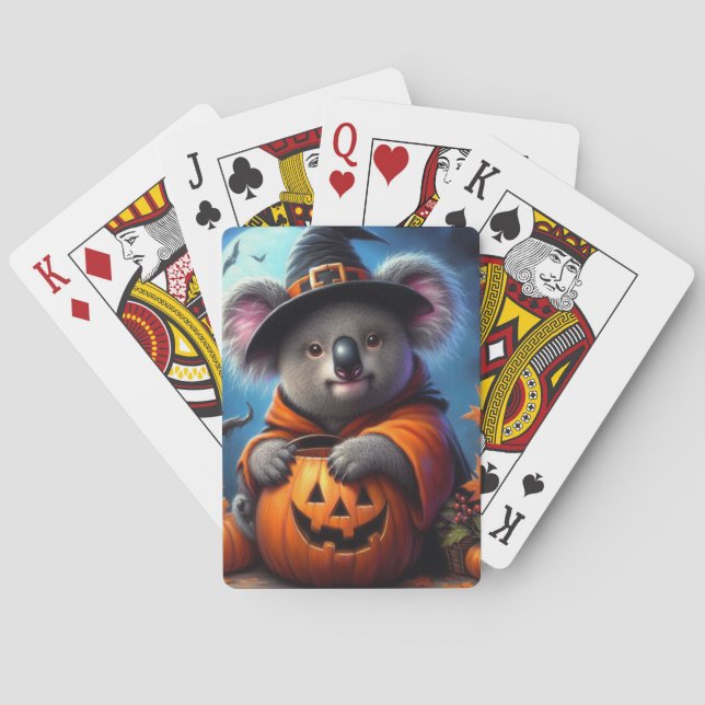 Koala Halloween Costume Playing Cards (Back)
