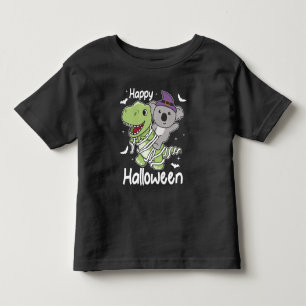 Koala Happy Halloween T-rex Mummy Costume Toddler T-shirt