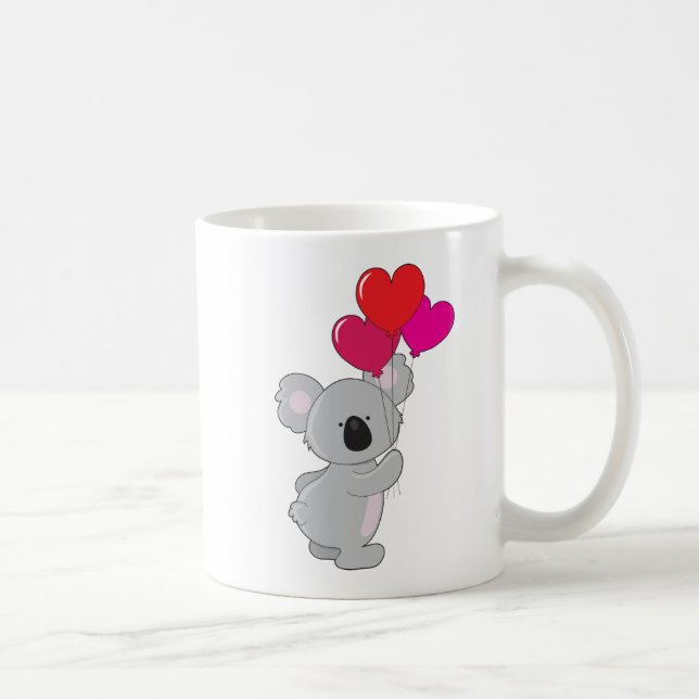 Koala Heart Balloons Coffee Mug (Right)