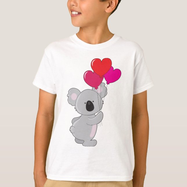 Koala Heart Balloons T-Shirt (Front)