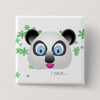 Koala, i care 2 inch square button