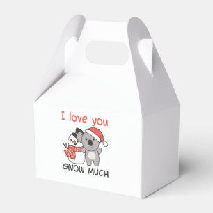 Koala I Love You Snow Much Snowman Pun Favor Box