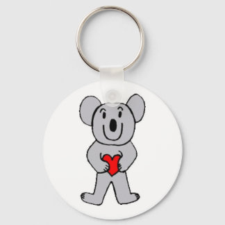 Koala in Love Keychain