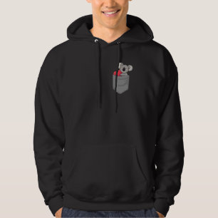 Koala In Pocket Cute Koala Pocket Hoodie