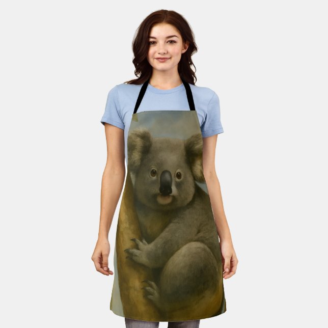 Koala in Quiet Light Apron (Worn)