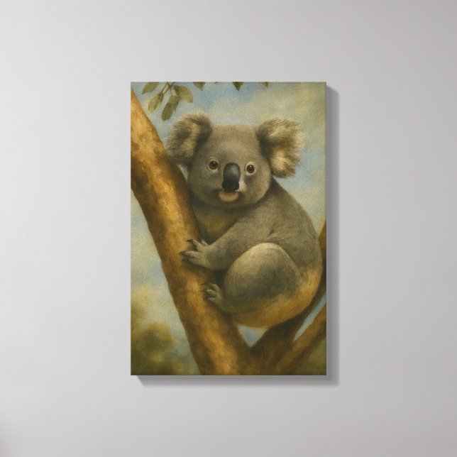 Koala in Quiet Light Canvas Print (Front)