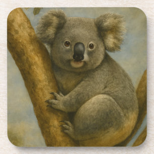 Koala in Quiet Light Coaster
