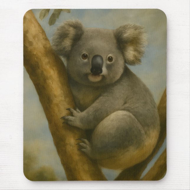 Koala in Quiet Light Mouse Pad (Front)