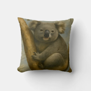 Koala in Quiet Light Throw Pillow