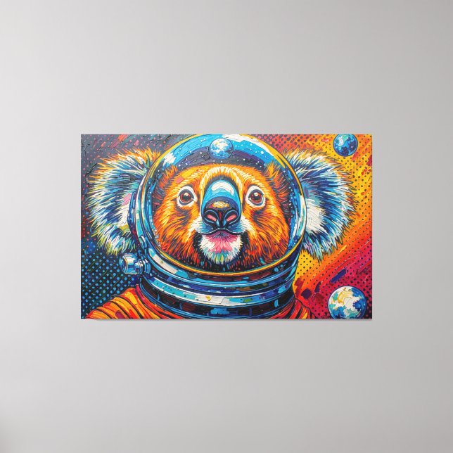 KOALA IN SPACE-6 CANVAS PRINT (Front)