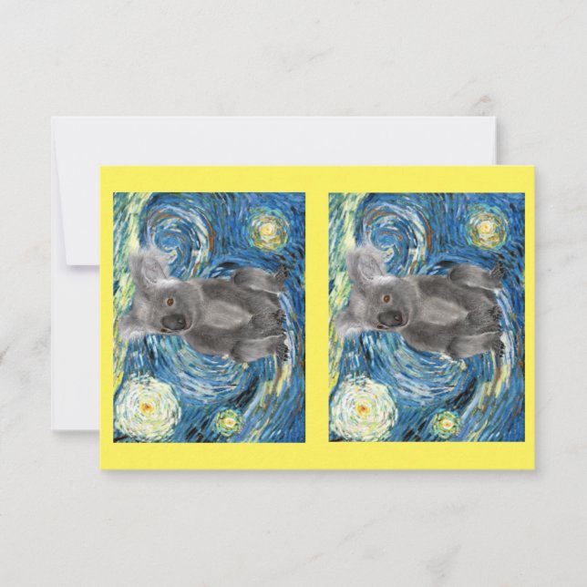 Koala in Starry Night, Endangered Species (Front)