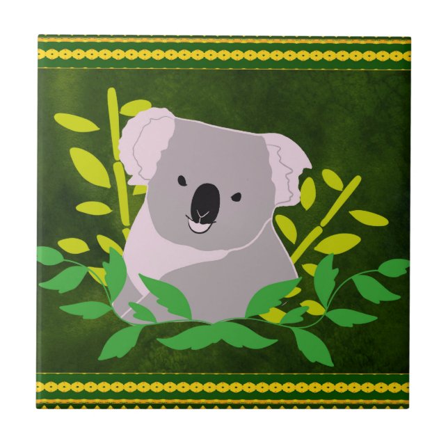 Koala in the Jungle Tile (Front)