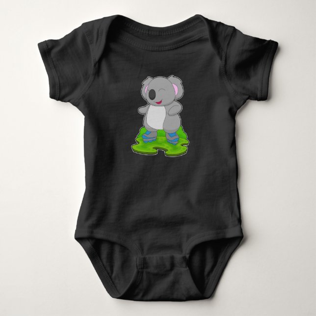 Koala Inline skating Roller skates Baby Bodysuit (Front)